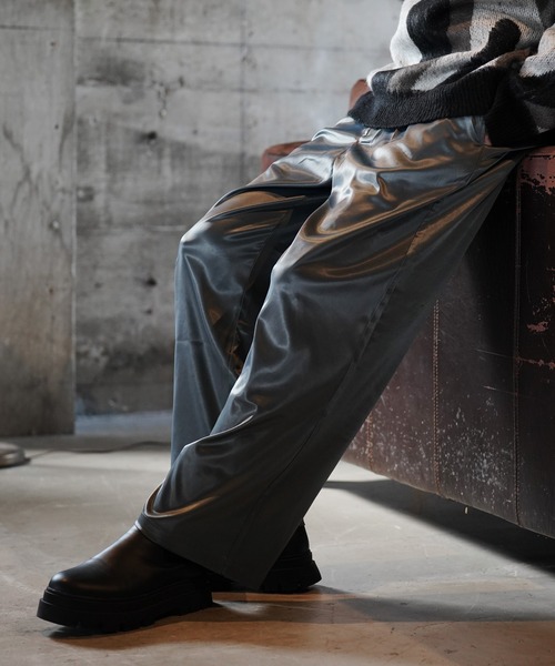 G.O.C（ジーオーシー）の「ストレッチサテンイージーワイドパンツ（その他パンツ・メンズ・グレー/ブラック/ワイン/パープル・MEDIUM/LARGE）」の18枚目の写真