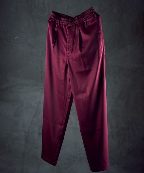 G.O.C（ジーオーシー）の「ストレッチサテンイージーワイドパンツ（その他パンツ・メンズ・グレー/ブラック/ワイン/パープル・MEDIUM/LARGE）」の6枚目の写真