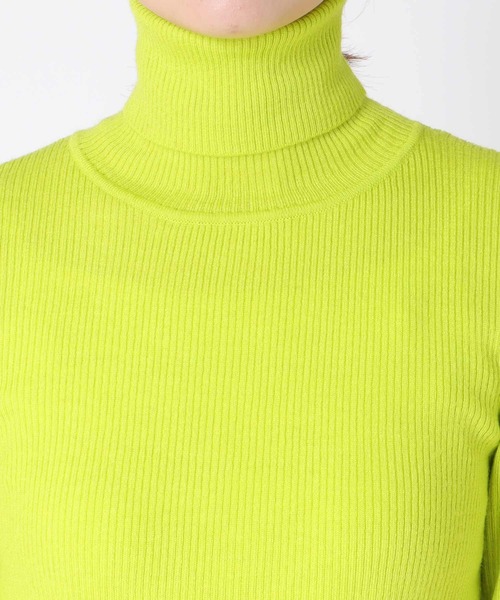 Cepica（セピカ）の「カラーリブタートルニットプルオーバー（ニット/セーター・レディース・ライム/オレンジ/ピンク/ブルー/グリーン・FREE）」の19枚目の写真