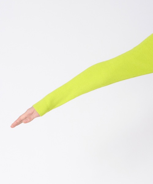 Cepica（セピカ）の「カラーリブタートルニットプルオーバー（ニット/セーター・レディース・ライム/オレンジ/ピンク/ブルー/グリーン・FREE）」の20枚目の写真