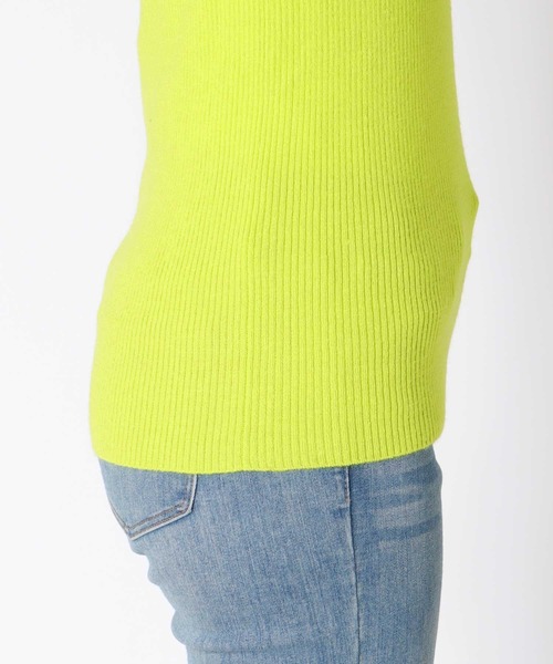 Cepica（セピカ）の「カラーリブタートルニットプルオーバー（ニット/セーター・レディース・ライム/オレンジ/ピンク/ブルー/グリーン・FREE）」の21枚目の写真