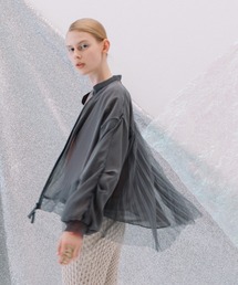 バックプリーツシアーブルゾン