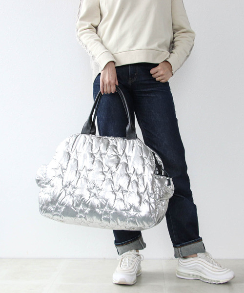 Cepica(セピカ)の「牛革×★キルティングBIGボストン(ボストンバッグ・レディース・シルバー・FREE)」の7枚目の写真