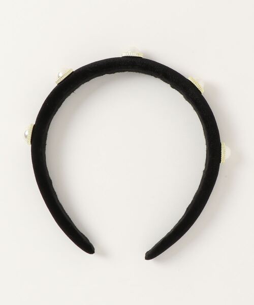 prose verse（プロズヴェール）の「パールベロアカチューシャ（その他ヘアアクセサリー・レディース・ブラック・ﾌﾘ-）」の3枚目の写真