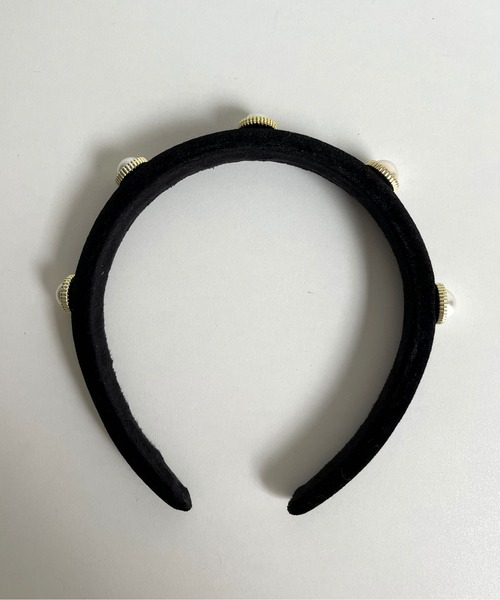 prose verse（プロズヴェール）の「パールベロアカチューシャ（その他ヘアアクセサリー・レディース・ブラック・ﾌﾘ-）」の7枚目の写真