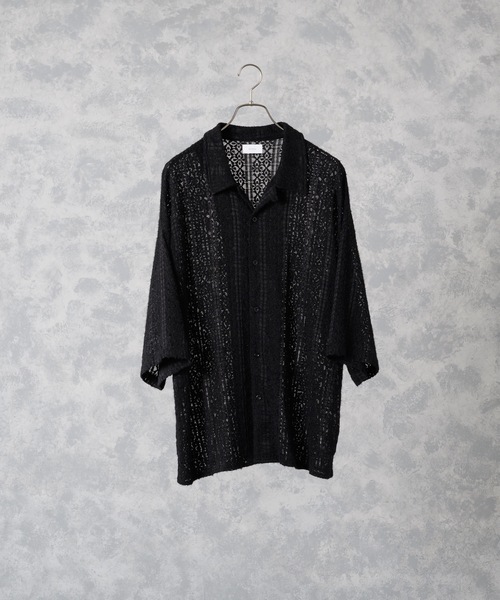 ln fortis(ロンフォルティス)の「ln fortis - フラワーパターンレースシャツ(シャツ/ブラウス・メンズ・ホワイト/ブラック・SMALL/MEDIUM)」の12枚目の写真