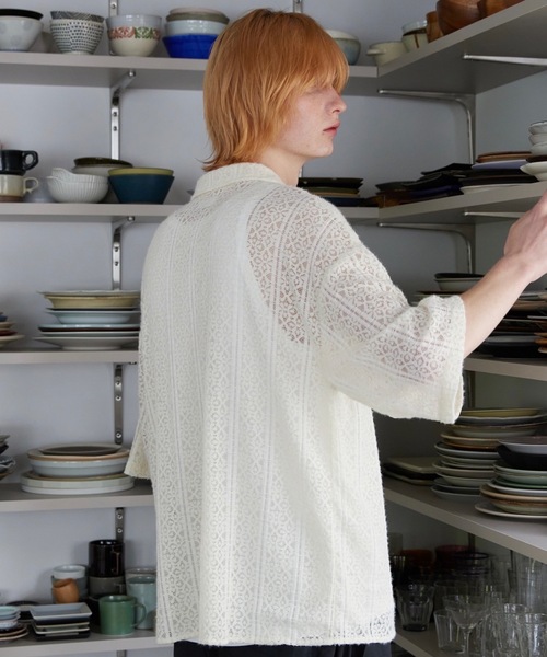 ln fortis(ロンフォルティス)の「ln fortis - フラワーパターンレースシャツ(シャツ/ブラウス・メンズ・ホワイト/ブラック・SMALL/MEDIUM)」の18枚目の写真