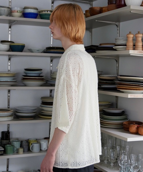 ln fortis(ロンフォルティス)の「ln fortis - フラワーパターンレースシャツ(シャツ/ブラウス・メンズ・ホワイト/ブラック・SMALL/MEDIUM)」の17枚目の写真