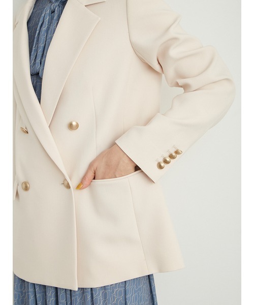 LILY BROWN（リリーブラウン）の「ダブルブレストジャケット（テーラードジャケット・レディース・その他/ベージュ/ネイビー・FREE）」の9枚目の写真