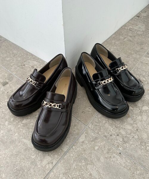 MAJESTIC LEGON（マジェスティックレゴン）の「ビットスクエアローファー（ローファー・レディース・ブラウン/ブラック・MEDIUM/LARGE）」の2枚目の写真