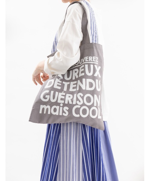 nop de nod（ノップドゥノッド）の「Laukkuリネンコットンマルシェバッグ（トートバッグ・レディース・ブラウン/ネイビー/スミクロ/キナリ/ライトピンク/グレー/ブラック/ブルー/レッド・8/フリー）」の4枚目の写真