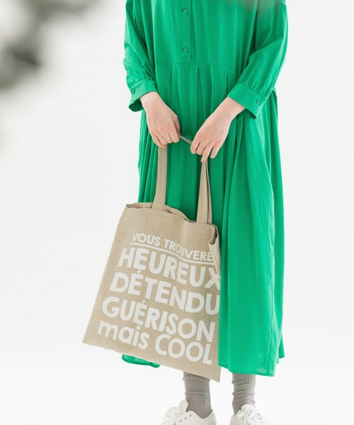 nop de nod（ノップドゥノッド）の「Laukkuリネンコットンマルシェバッグ（トートバッグ・レディース・ブラウン/ネイビー/スミクロ/キナリ/ライトピンク/グレー/ブラック/ブルー/レッド・8/フリー）」の11枚目の写真