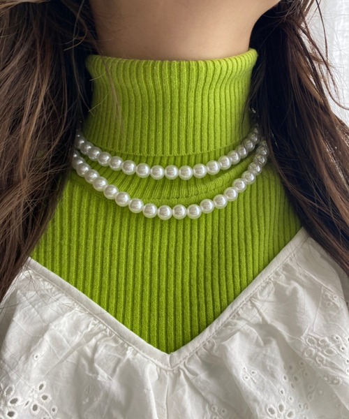 WEGO（ウィゴー）の「WEGO/ロングパールネックレス（ネックレス・レディース・ホワイト系その他・FREE）」の2枚目の写真