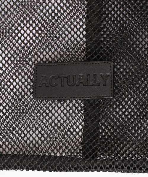 Actually（アクチュアリー）の「パラコードハンドル メッシュバッグ（トートバッグ・レディース・ブラック/ブルー/グレー・フリー）」の6枚目の写真