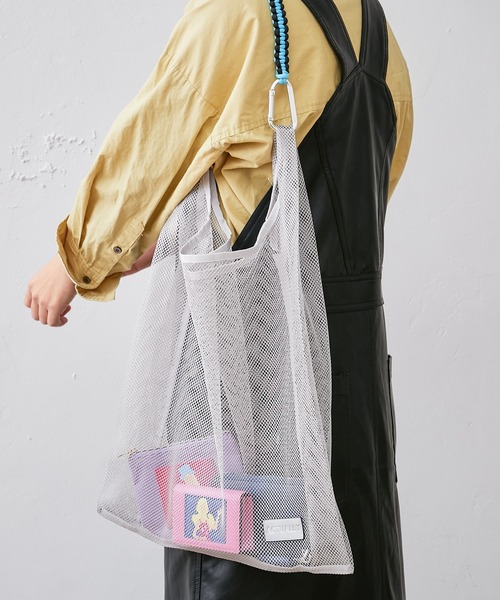 Actually（アクチュアリー）の「パラコードハンドル メッシュバッグ（トートバッグ・レディース・ブラック/ブルー/グレー・フリー）」の13枚目の写真