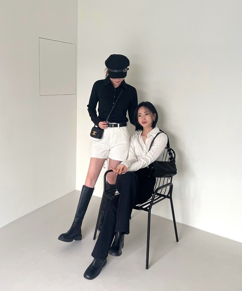 by muni:r(バイ ムニール)の「ポケットブーツカットデニムパンツ(デニムパンツ・レディース・ブラック/ブルー/ダークグレー・SMALL/MEDIUM)」の17枚目の写真