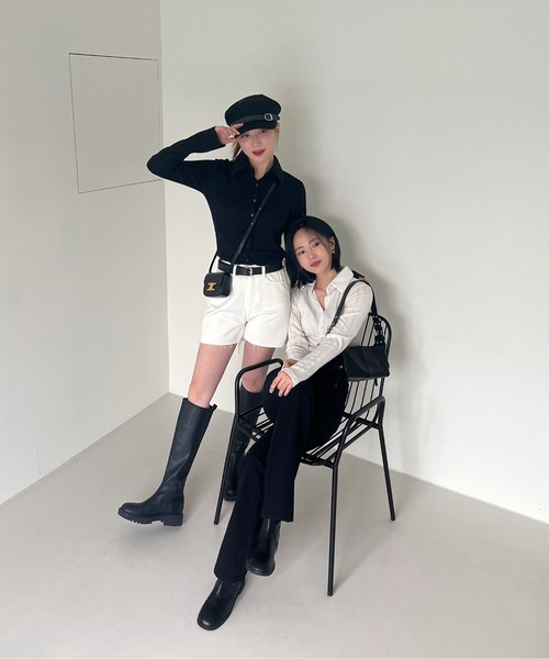 by muni:r(バイ ムニール)の「ポケットブーツカットデニムパンツ(デニムパンツ・レディース・ブラック/ブルー/ダークグレー・SMALL/MEDIUM)」の18枚目の写真
