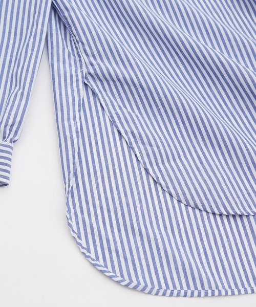NULL（ヌル）の「【NULL】バルーンスリーブ ストライプ 長袖 ビッグシャツ（シャツ/ブラウス・メンズ・ブルー/グリーン/ブラック・MEDIUM/LARGE）」の18枚目の写真
