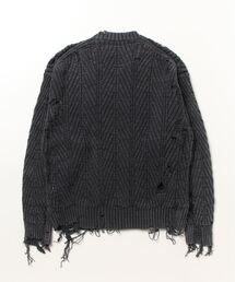メゾンミハラヤスヒロ　フリンジ付き黒長袖ニットセーター　フリーサイズ メゾンミハラヤスヒロ フリンジ付き黒長袖ニットセーター フリーサイズ