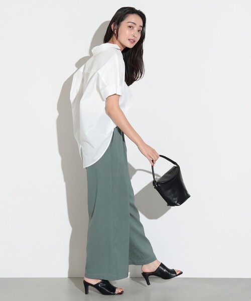 BEAMS HEART(ビームスハート)の「BEAMS HEART / スキッパー プルオーバーシャツ(シャツ/ブラウス・レディース・オフホワイト/ブルー/オレンジ/ストライプ・FREE)」の22枚目の写真