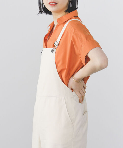 BEAMS HEART(ビームスハート)の「BEAMS HEART / スキッパー プルオーバーシャツ(シャツ/ブラウス・レディース・オフホワイト/ブルー/オレンジ/ストライプ・FREE)」の12枚目の写真