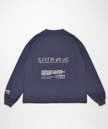 【通気性/速乾性】 バックプリント ビッグシルエット ストレッチロングTシャツ(ユニセックス)QUICK-DRY LOGO BACK PRINT LONG T-SHIRT