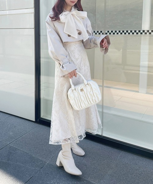 one after another NICE CLAUP(ワンアフターアナザーナイスクラップ)の「オトナ可愛く着こなす。マルチウェイトレンチコート(トレンチコート・レディース・アイボリー/ピンク/ベージュ・MEDIUM/LARGE)」の12枚目の写真