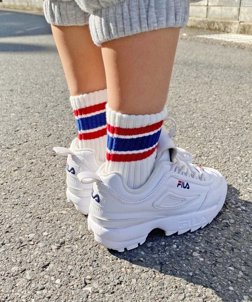 FRUIT OF THE LOOM(フルーツオブザルーム)の「FRUIT OF THE LOOM/フルーツオブザルーム アメリブライン 靴下(ソックス/靴下・キッズ・ホワイト系1/ホワイト系2・16-18cm/13-15cm)」の2枚目の写真