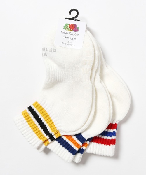 FRUIT OF THE LOOM(フルーツオブザルーム)の「FRUIT OF THE LOOM/フルーツオブザルーム アメリブライン 靴下(ソックス/靴下・キッズ・ホワイト系1/ホワイト系2・16-18cm/13-15cm)」の10枚目の写真