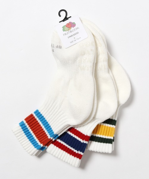 FRUIT OF THE LOOM(フルーツオブザルーム)の「FRUIT OF THE LOOM/フルーツオブザルーム アメリブライン 靴下(ソックス/靴下・キッズ・ホワイト系1/ホワイト系2・16-18cm/13-15cm)」の14枚目の写真