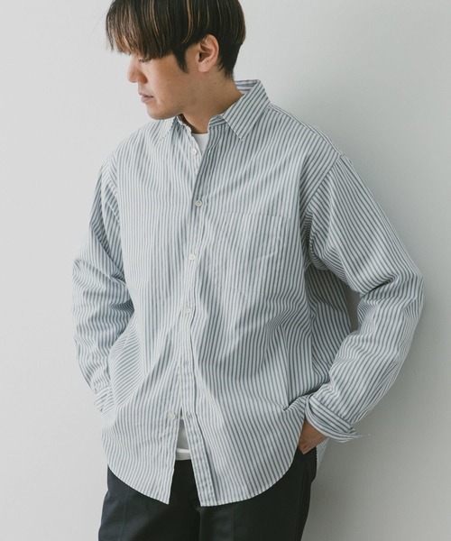 ストライプレギュラーカラーシャツ DRAKE'S シャツ 「別注」Drake's / オルタネイトストライプ