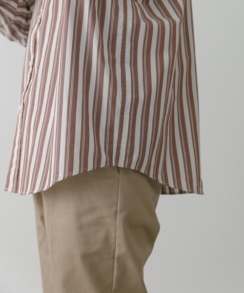 URBAN RESEARCH DOORS（アーバンリサーチドアーズ）の「ライトオックスストライプレギュラーカラーシャツ（シャツ/ブラウス・メンズ・グリーン系その他/ブルー系その他/ベージュ系その他/ブラウン系その他・MEDIUM/LARGE/SMALL）」の16枚目の写真