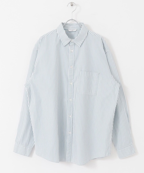URBAN RESEARCH DOORS（アーバンリサーチドアーズ）の「ライトオックスストライプレギュラーカラーシャツ（シャツ/ブラウス・メンズ・グリーン系その他/ブルー系その他/ベージュ系その他/ブラウン系その他・MEDIUM/LARGE/SMALL）」の10枚目の写真