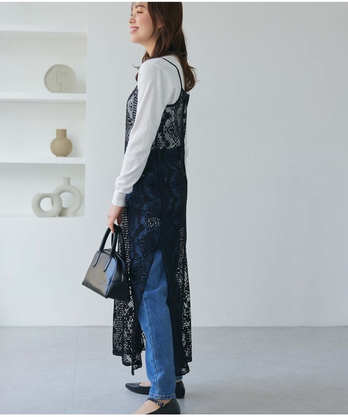 Edit Sheen（エディットシーン）の「カットレースキャミワンピース（ワンピース・レディース・ブラック/アイボリー・M）」の15枚目の写真