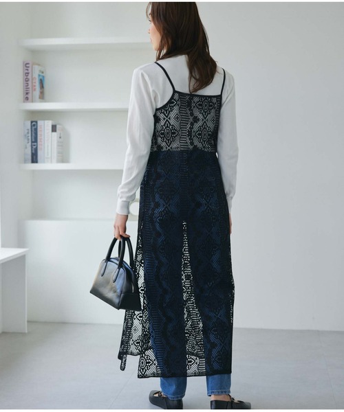 Edit Sheen（エディットシーン）の「カットレースキャミワンピース（ワンピース・レディース・ブラック/アイボリー・M）」の3枚目の写真