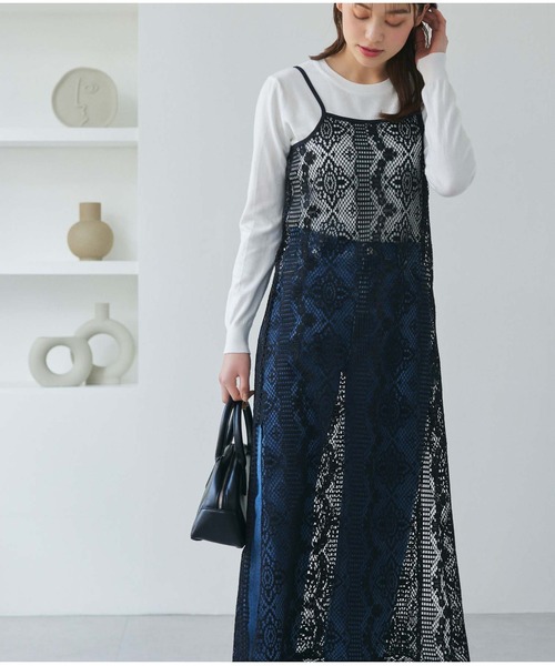 Edit Sheen（エディットシーン）の「カットレースキャミワンピース（ワンピース・レディース・ブラック/アイボリー・M）」の21枚目の写真