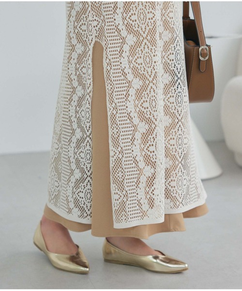 Edit Sheen（エディットシーン）の「カットレースキャミワンピース（ワンピース・レディース・ブラック/アイボリー・M）」の10枚目の写真