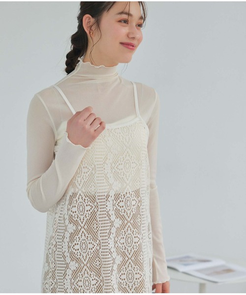 Edit Sheen（エディットシーン）の「カットレースキャミワンピース（ワンピース・レディース・ブラック/アイボリー・M）」の16枚目の写真