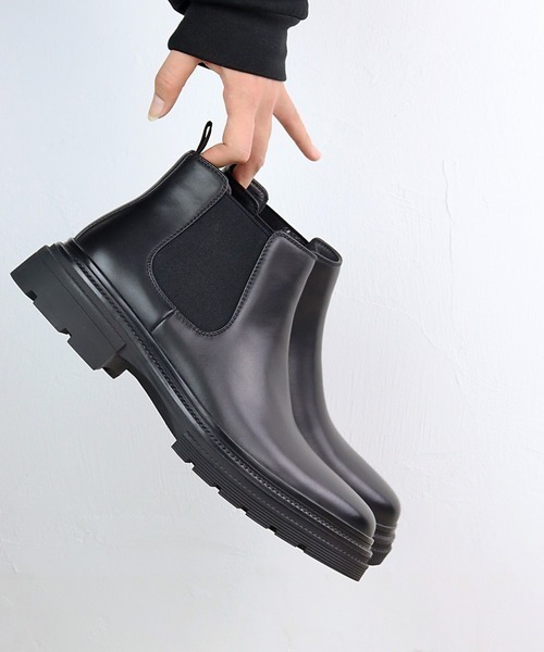 Dedes（デデス）の「ハイソール サイドゴアブーツ レースアップブーツ（ブーツ・メンズ・ブラック/ブラック系・40/41/42/43/44）」の8枚目の写真