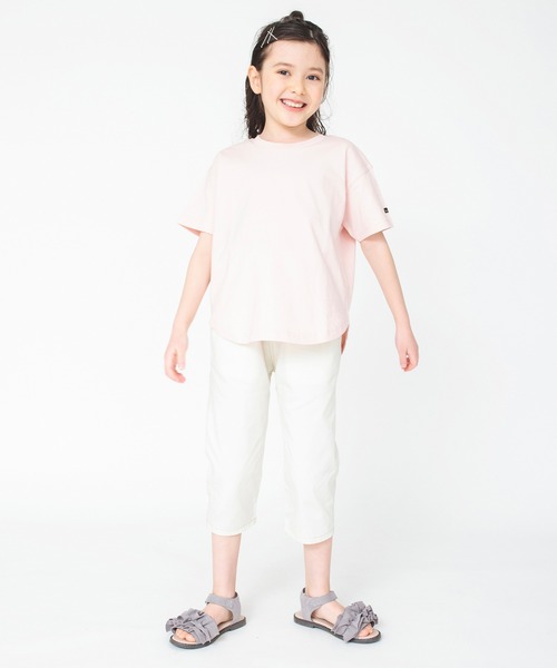 BRANSHES（ブランシェス）の「【マカロンパンツ/綿100％】テーパードシルエットクロップドパンツ（デニムパンツ・キッズ・ブルー/オフホワイト/ベージュ/ピンク・130/150/160/90/100/120/140/110）」の22枚目の写真