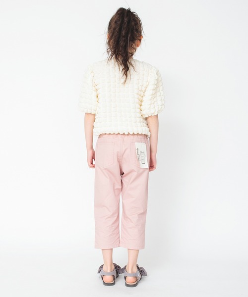 BRANSHES（ブランシェス）の「【マカロンパンツ/綿100％】テーパードシルエットクロップドパンツ（デニムパンツ・キッズ・ブルー/オフホワイト/ベージュ/ピンク・130/150/160/90/100/120/140/110）」の15枚目の写真