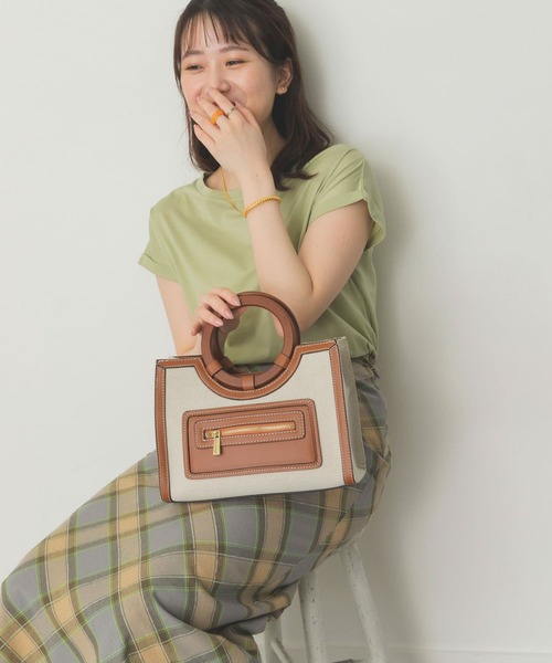 RODE SKO（ロデスコ）の「キャンバスコンビトートバッグ（ハンドバッグ・レディース・ブラウン・ONE）」の18枚目の写真