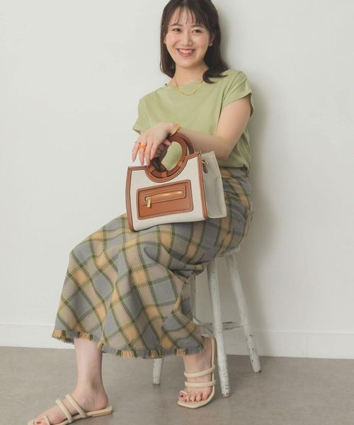 RODE SKO（ロデスコ）の「キャンバスコンビトートバッグ（ハンドバッグ・レディース・ブラウン・ONE）」の19枚目の写真