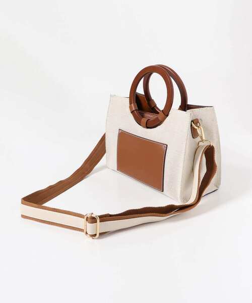 RODE SKO（ロデスコ）の「キャンバスコンビトートバッグ（ハンドバッグ・レディース・ブラウン・ONE）」の21枚目の写真