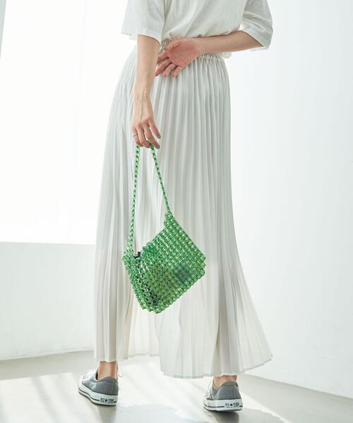 coen（コーエン）の「ビーズミニショルダーバッグ（ショルダーバッグ・レディース・ケリーグリーン/ピンク/ホワイト・FREE）」の5枚目の写真