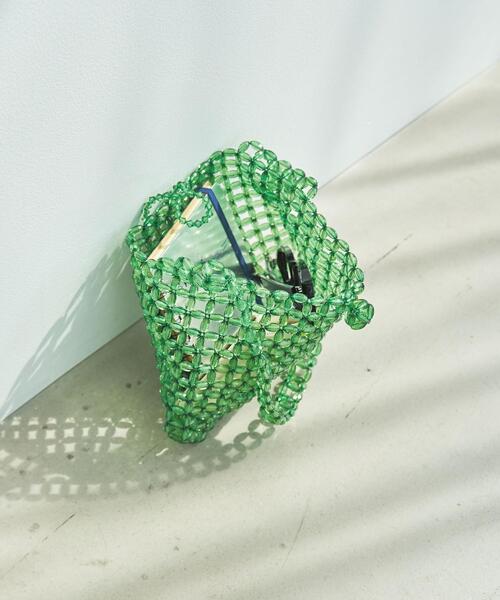 coen（コーエン）の「ビーズミニショルダーバッグ（ショルダーバッグ・レディース・ケリーグリーン/ピンク/ホワイト・FREE）」の17枚目の写真