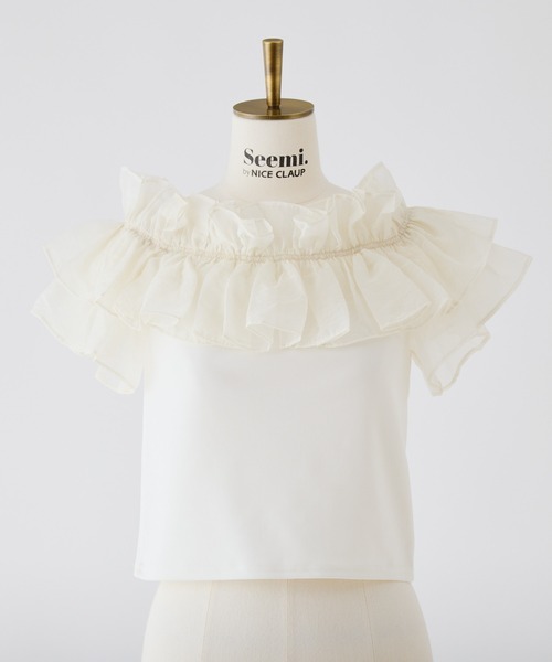 ブラウス シャツ 「Seemi.」フリルブラウス レディース Seemi.】フリルブラウス | Seemi.by NICE CLAUP(シーミーバイ