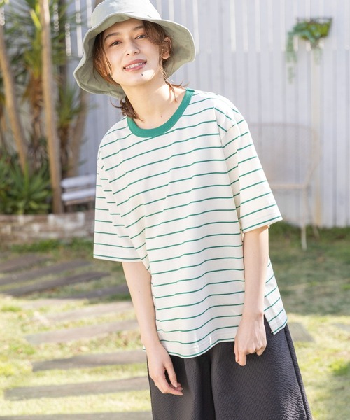 studio CLIP（スタディオクリップ）の「USAコットンベーシックTシャツ（Tシャツ/カットソー・レディース・ブラック/オフホワイト/カーキ/ベージュ/ピンク/その他1/その他2/その他3/その他4/その他5・MEDIUM/LARGE）」の15枚目の写真