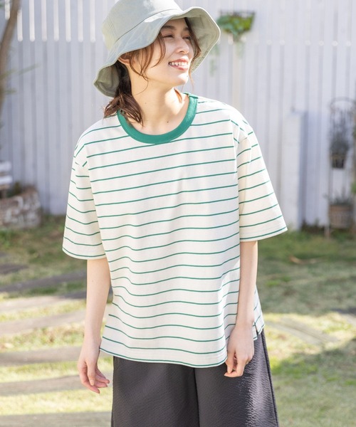 studio CLIP（スタディオクリップ）の「USAコットンベーシックTシャツ（Tシャツ/カットソー・レディース・ブラック/オフホワイト/カーキ/ベージュ/ピンク/その他1/その他2/その他3/その他4/その他5・MEDIUM/LARGE）」の16枚目の写真