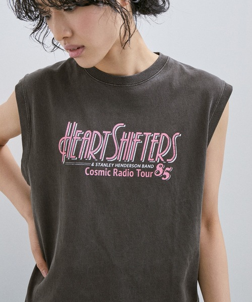 ADAM ET ROPE'（アダムエロペ）の「【Good Rock Speed】ORIGINAL TOUR SLEEVELESS TEE（タンクトップ・レディース・ブラック/ベージュ・FREE）」の2枚目の写真